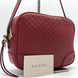 Gucci Red Embossed Crossbody Bag
